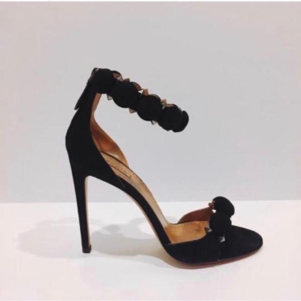 ALAIA Bombe 110 studded suede leather heels sandals - Picture 8 of 9